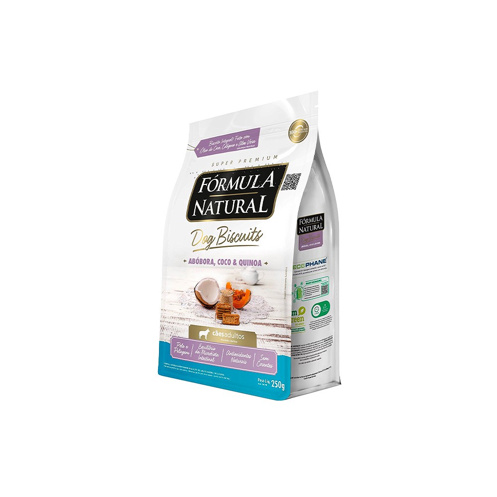Biscoito Fórmula Natural Dog Biscuits para Cães Adultos sabor Abóbora