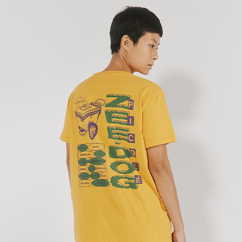 T-Shirt Slim Picolé Amarelo | Zee.Dog