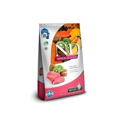 Ração Farmina N&D Tropical Selection para Gatos Filhotes Sabor Suíno, Cereais e Frutas Tropicais 7kg
