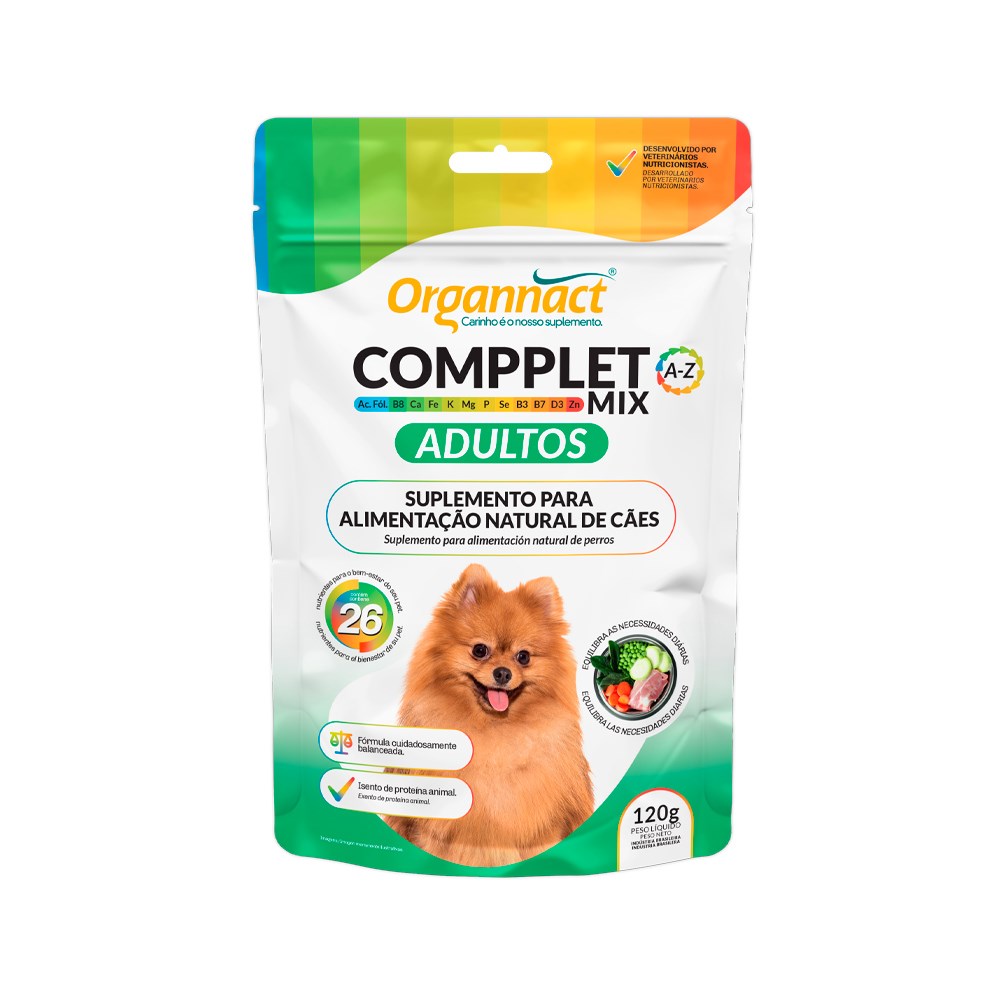 Suplemento Organnact Compplet Mix para Cães Adultos 120g