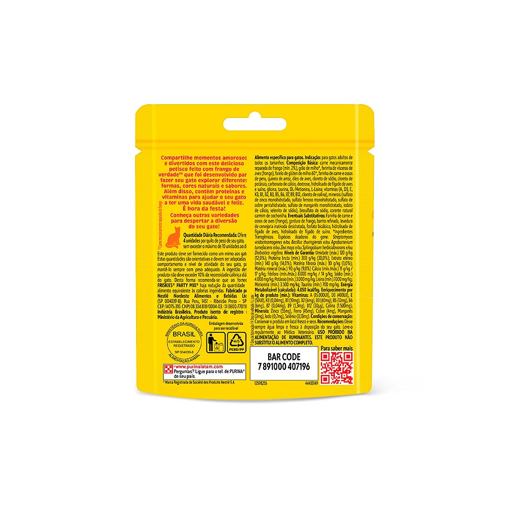 Friskies Party Mix Petisco para Gatos sabor Frango