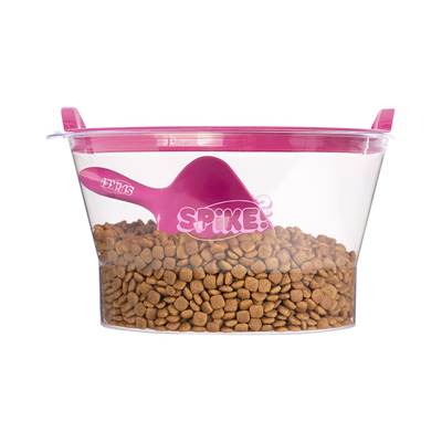 Porta Ração Spike Rosa para Cães e Gatos U