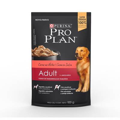 Ração Úmida Pro Plan para Cães Adultos Sachê sabor Carne 