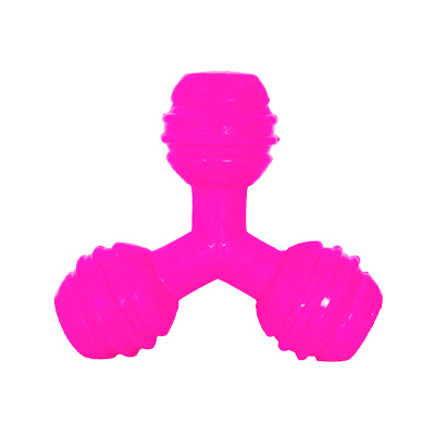 Brinquedo Furacão Pet Triângulo de Borracha Rosa para Cães 3