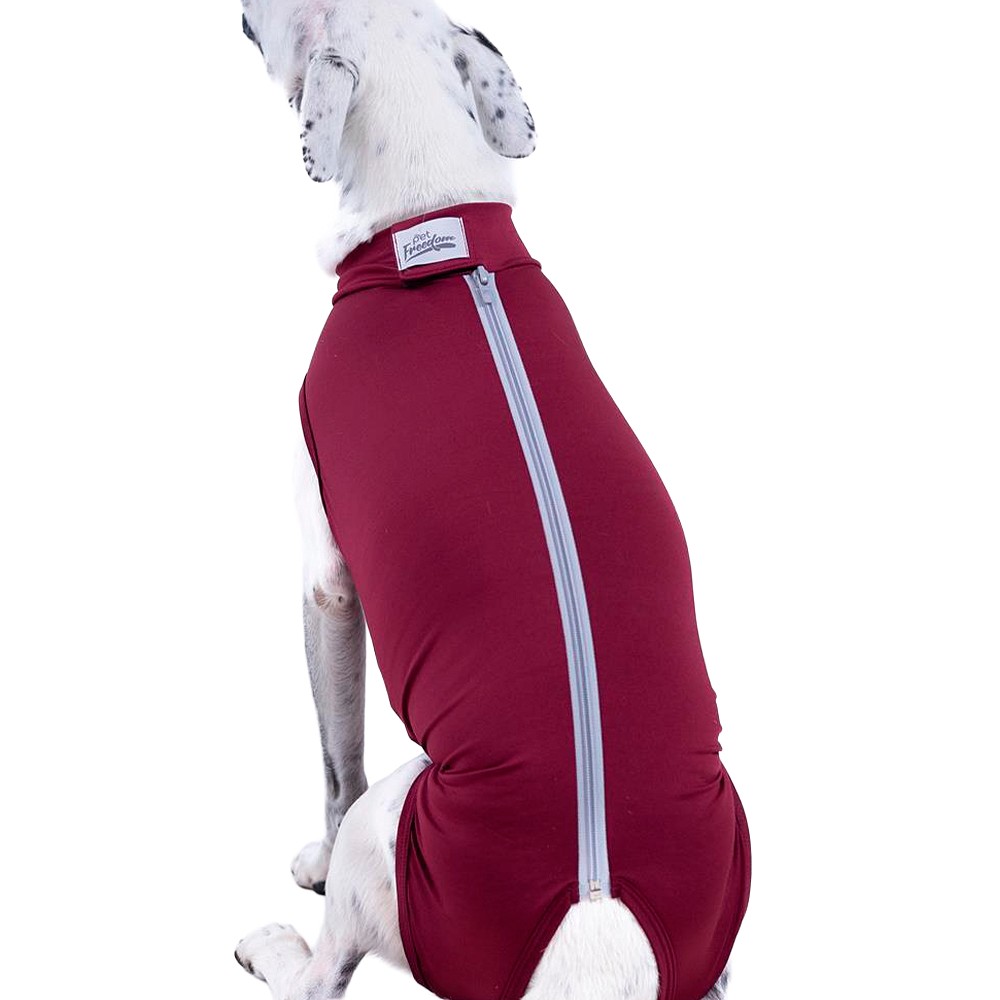 Roupa Cirúrgica Essential Care Pet Freedom Bordô para Cães Fêmeas