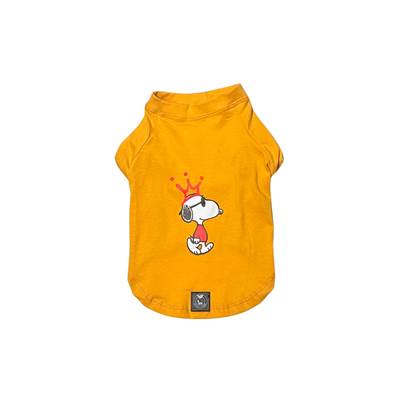 Camiseta Zooz Pets Snoopy King Laranja para Cães G