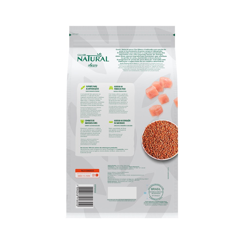 Ração Guabi Natural para Cães Obesos Porte Médio e Grande