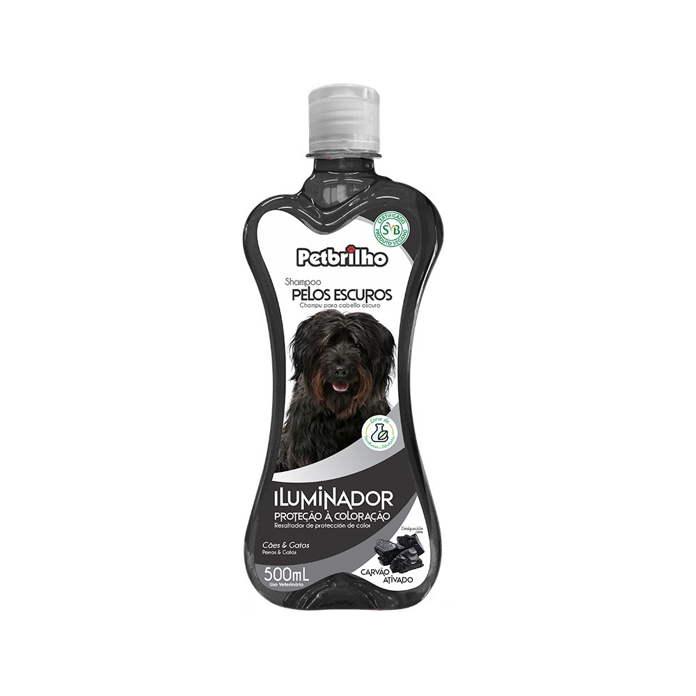 Shampoo Petbrilho Vegano Pelos Escuros para Cães