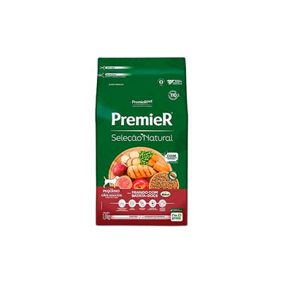 Ração Premier Seleção Natural para Cães Adultos Raças Pequenas sabor Frango & Batata Doce 1kg