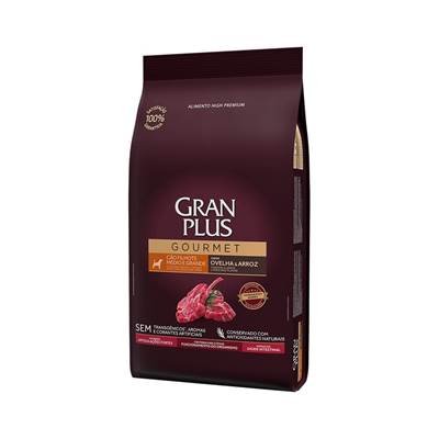 Ração GranPlus Gourmet para Cães Filhotes de Porte Médio e Grande sabor Ovelha e Arroz 15kg