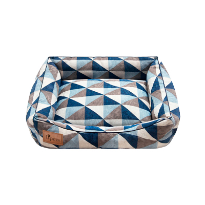 Cama Bpets Geométrica Azul Royal para Cães e Gatos G
