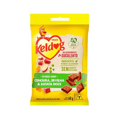 Bifinho Keldog Mini Cenoura, Ervilha e Batata Doce