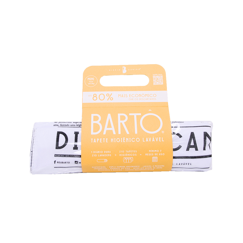 Tapete Higiênico Lavável Bartô Diário Canino Tradicional Mini para Cães 