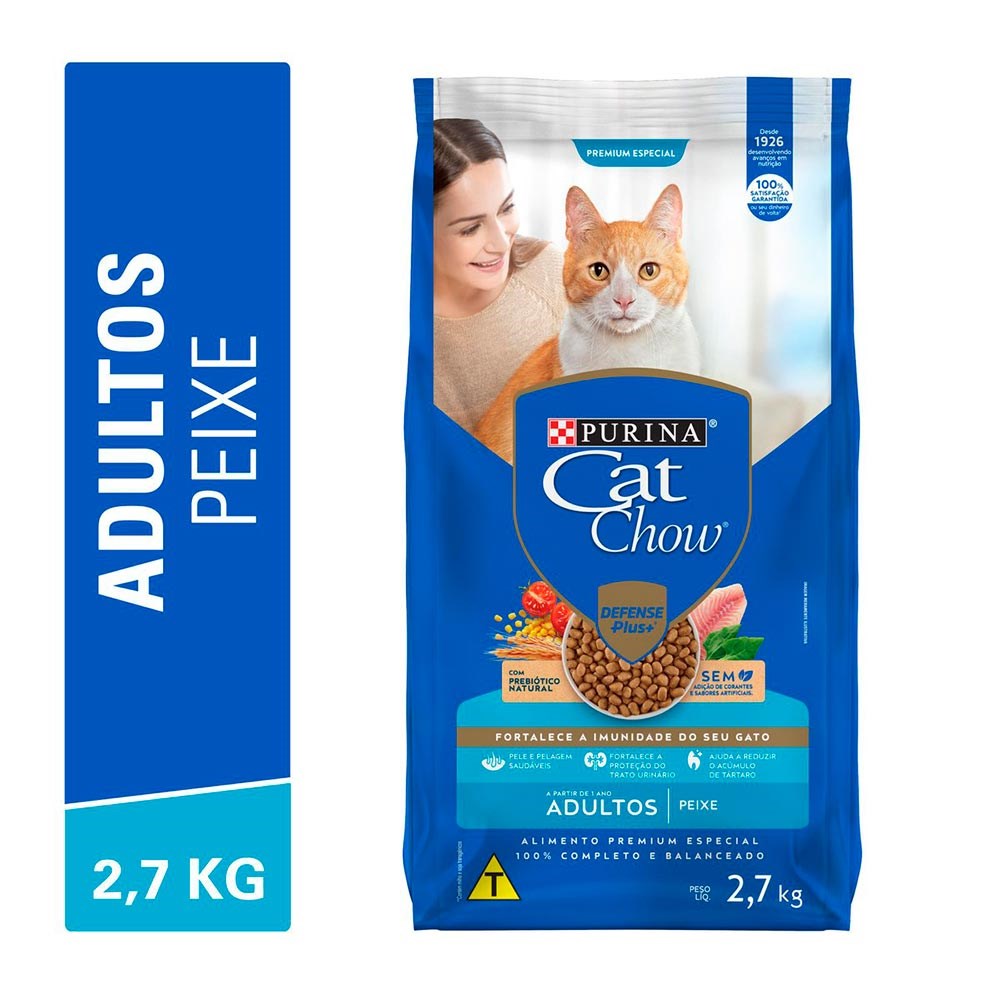 Ração Cat Chow para Gatos Adultos sabor Peixe
