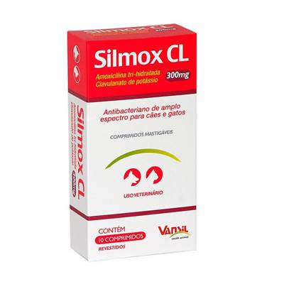 Antibacteriano Silmox CL para Cães e Gatos 300mg