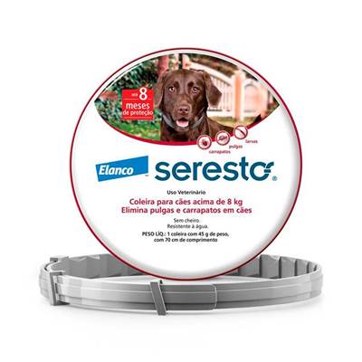 Coleira Antiparasitária Seresto Grande para Cães acima de 8kg