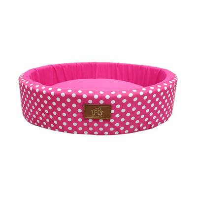 Cama Fábrica Pet Redonda Unic Rosa para Cães e Gatos M