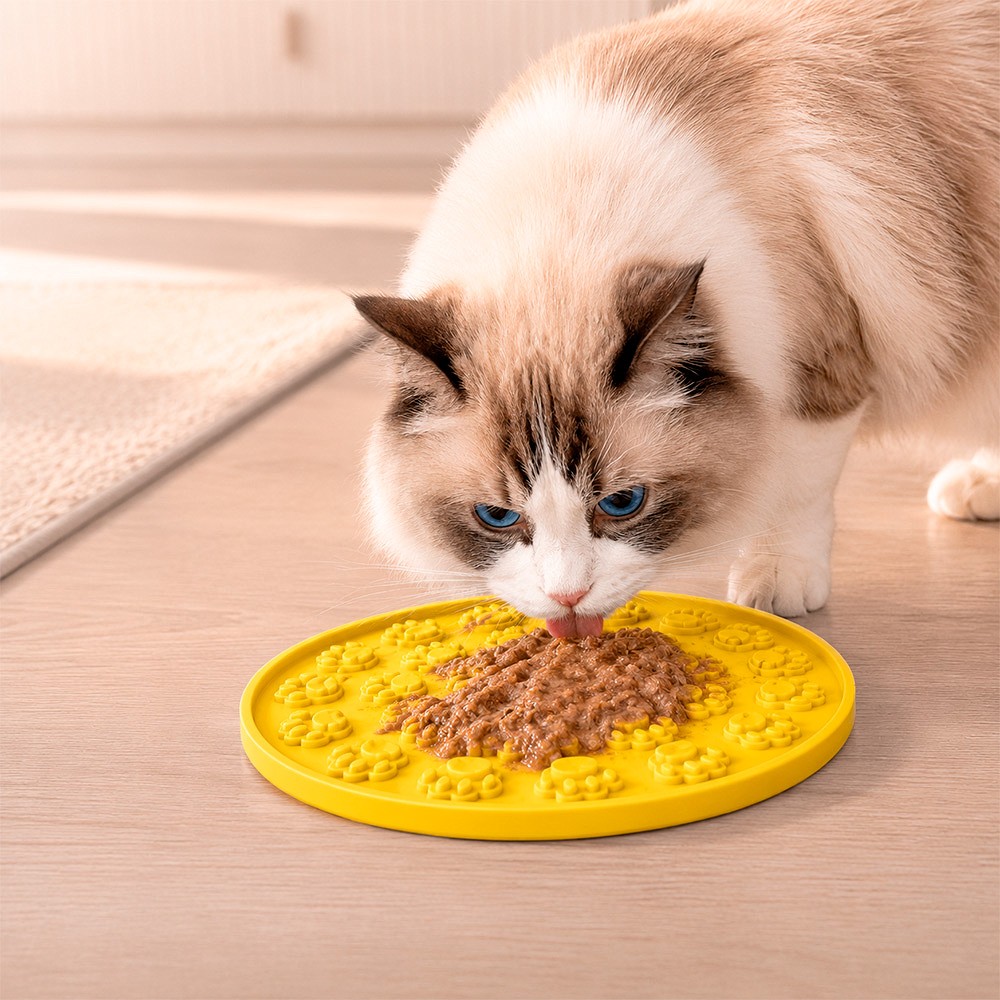 Brinquedo e Comedouro Amicus Lamb Lamb Circulo Amarelo para Cães e Gatos