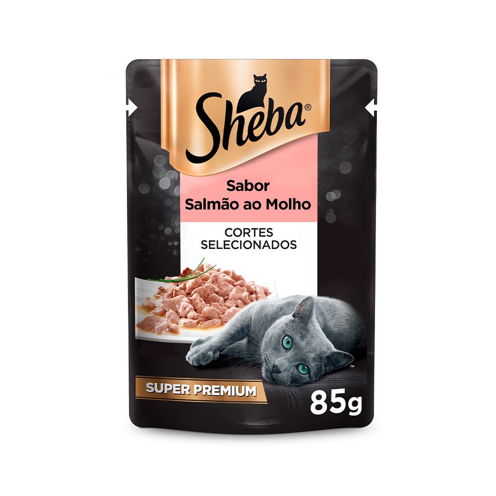 Ração Úmida Sheba Sachê para Gatos Adultos Sabor Salmão