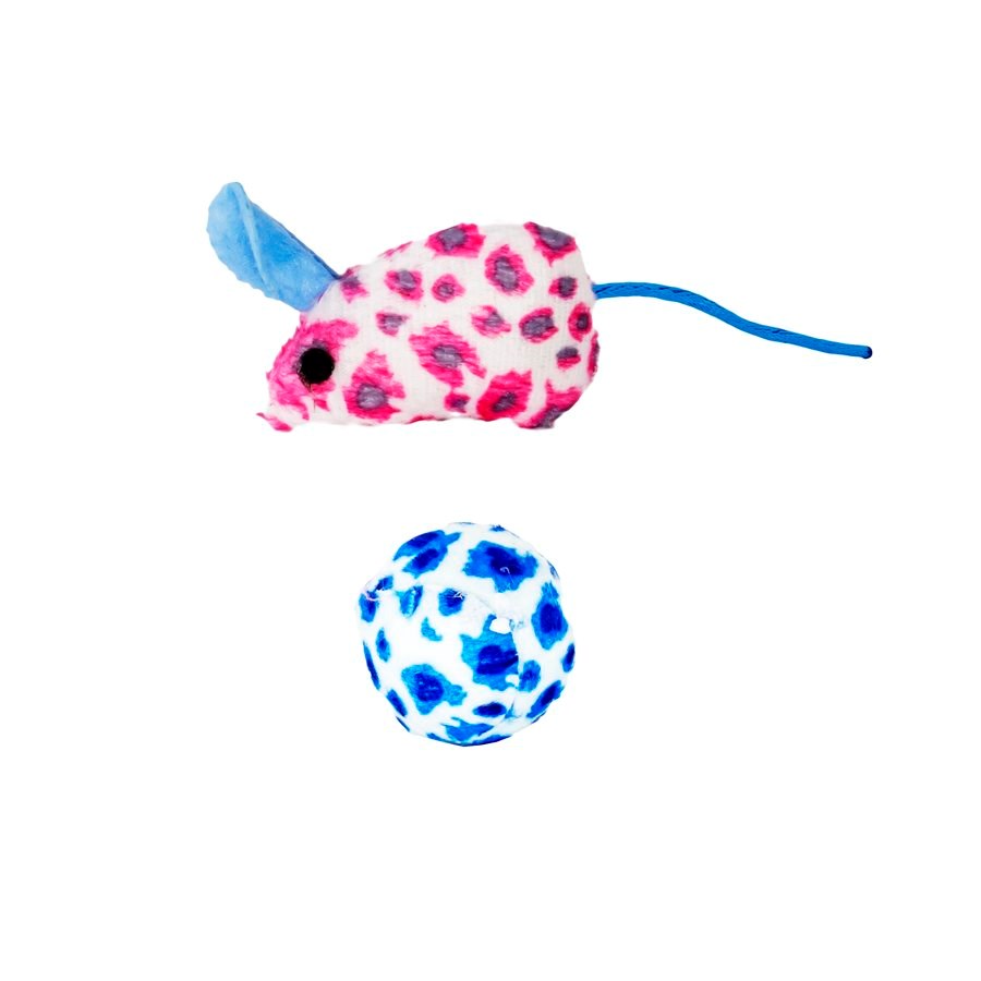Brinquedo Pawise Rato e Bola para Gatos - Cores Sortidas