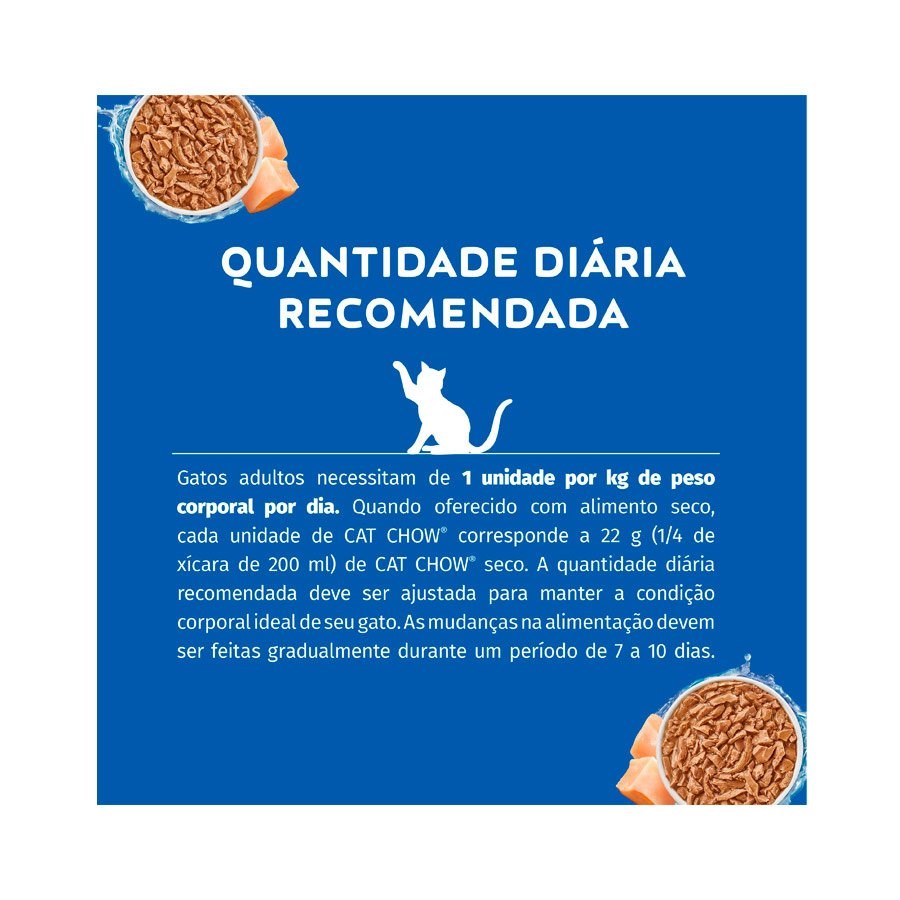 Ração Cat Chow Sachê para Gatos Adultos sabor Frango ao Molho