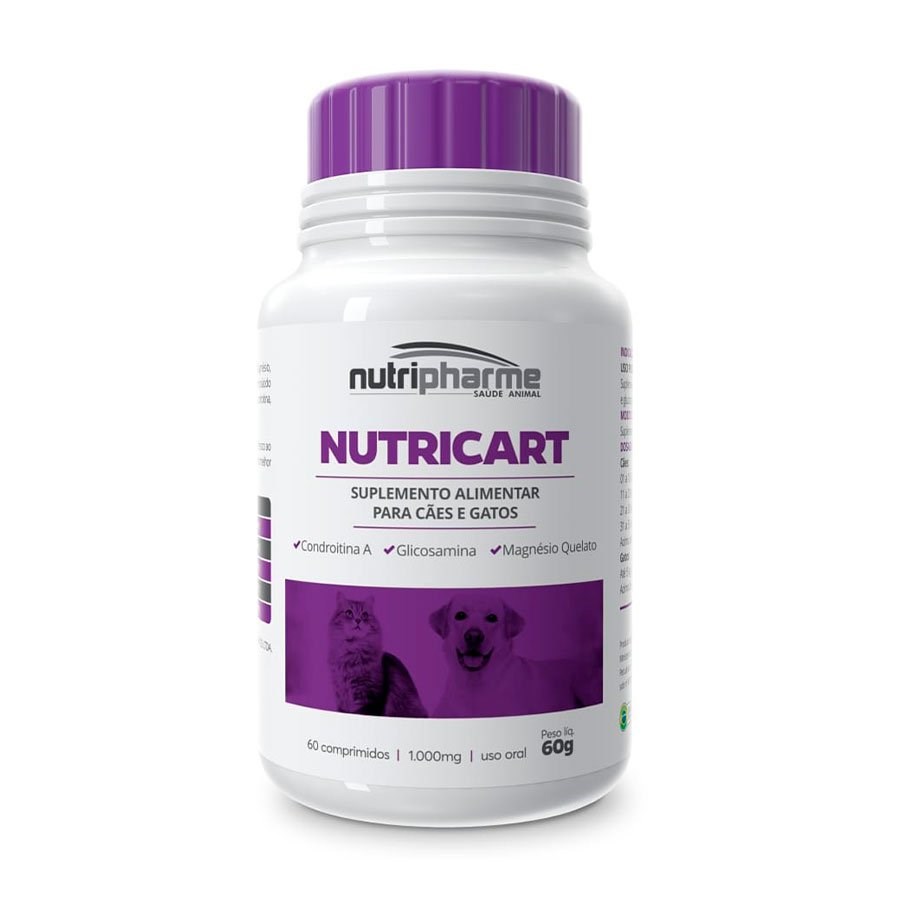 Suplemento Nutricart 1000 Nutripharme para Cães e Gatos